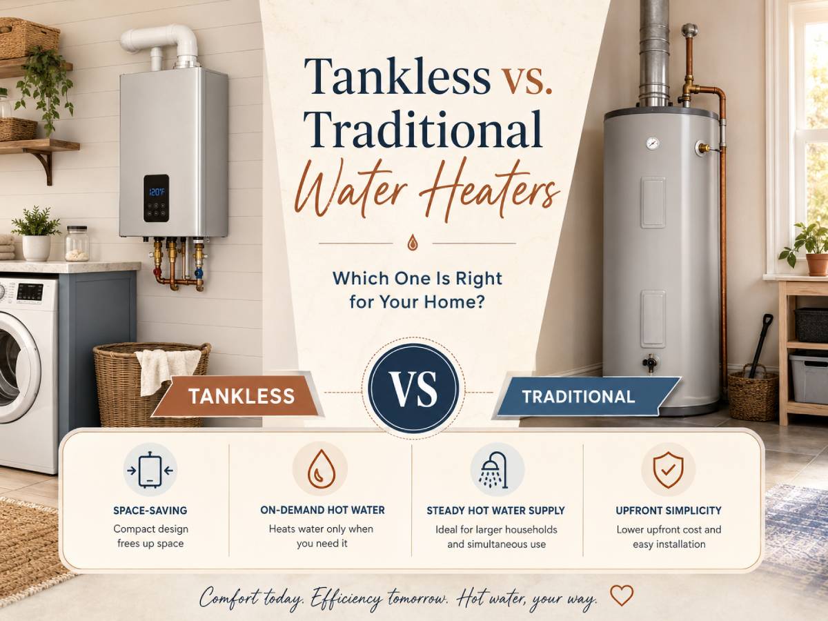 Tankless vs. Traditional Water Heaters: What Homeowners Should Know